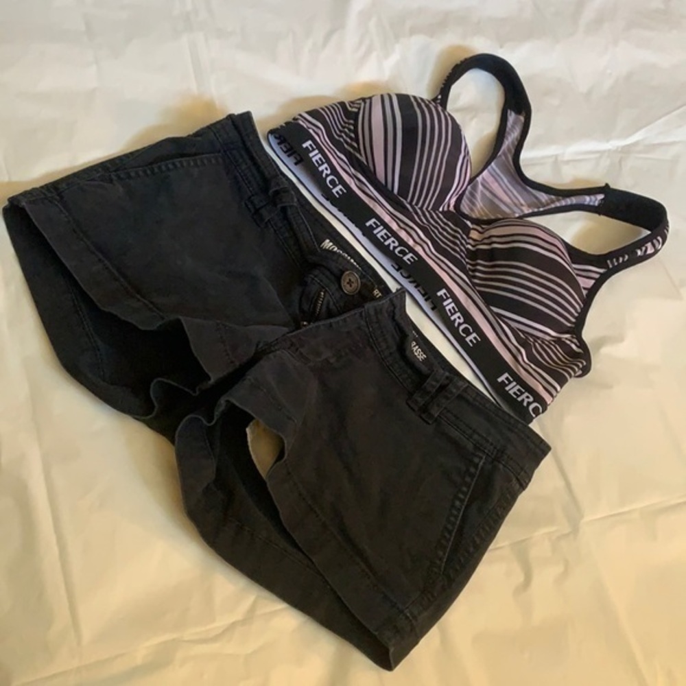MOSSIMO SHORTS, FIERCE HALTER TOP